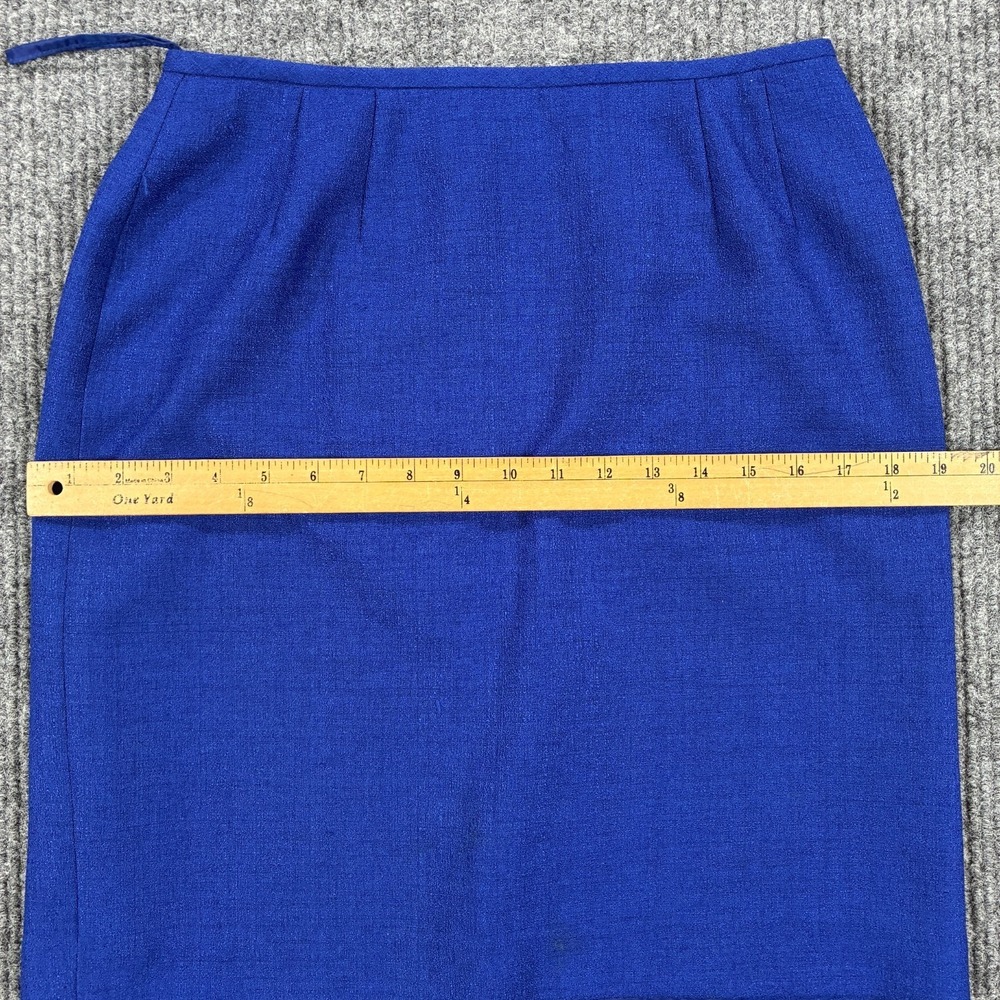 Le Suit Petite Womens 8P Royal Blue Career Pencil Skirt Lined Office Business - Picture 6 of 9